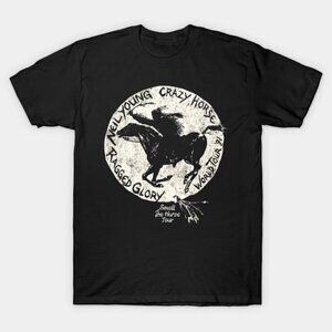 Neil Young Crazy Horse World Tour 1991 T-Shirt, Rock Music Unisex .